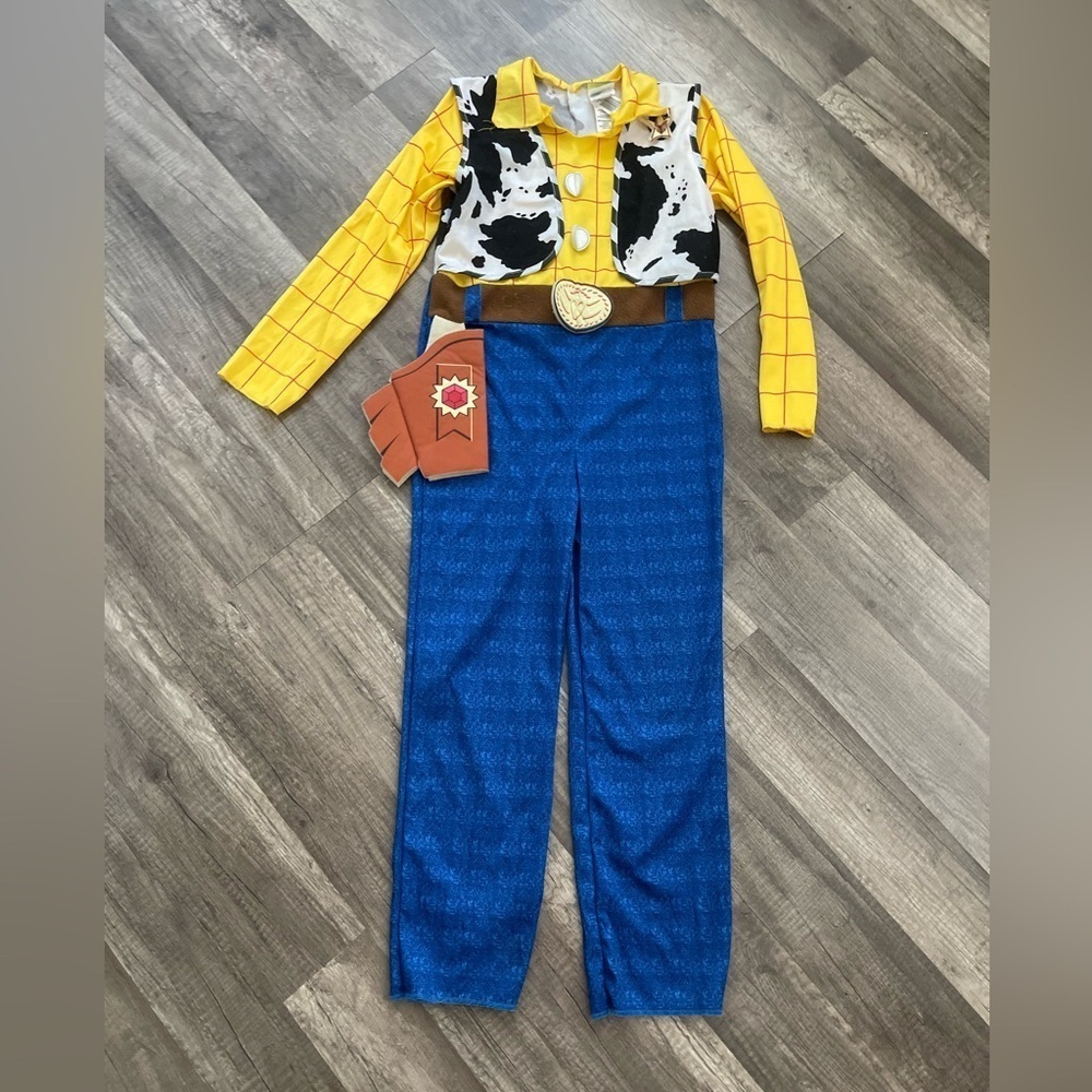 Disney Pixar Toy Story Woody Costume Jumpsuit kids 7-8 years Disneyland